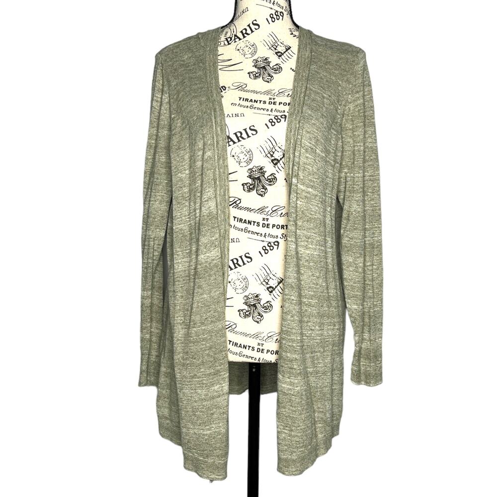 Torrid SIZE 0 Light Green Ribbed Eyelet Detail Long Sleeve Cardigan